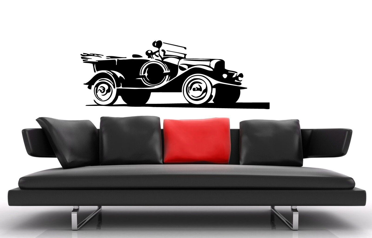 Wandaufkleber, Vinyl, Aufkleber, Vintage, altes Auto, Garage, Rennen (ig935)