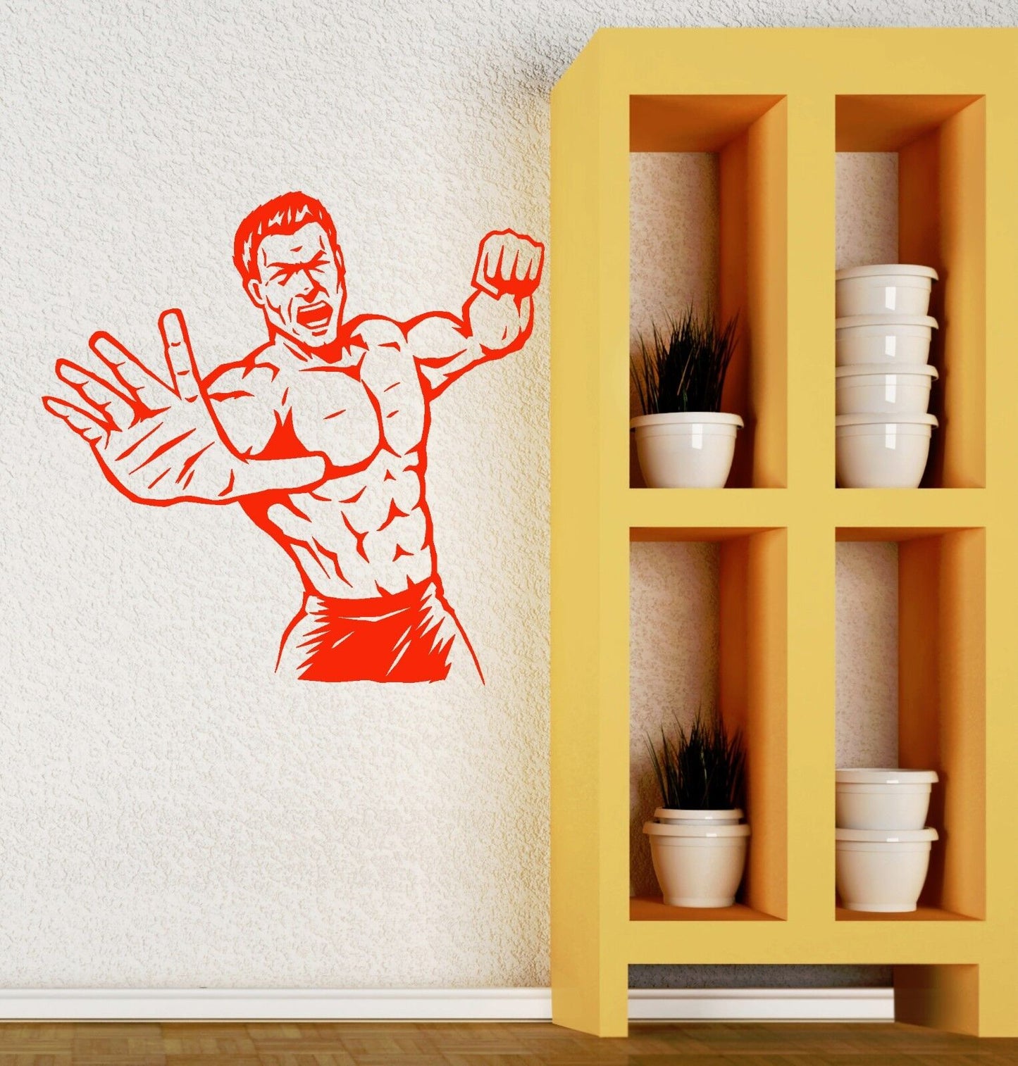 Wall Stickers Martial Arts Fighter Sport Man MMA Boys Room Vinyl Decal (ig2060)