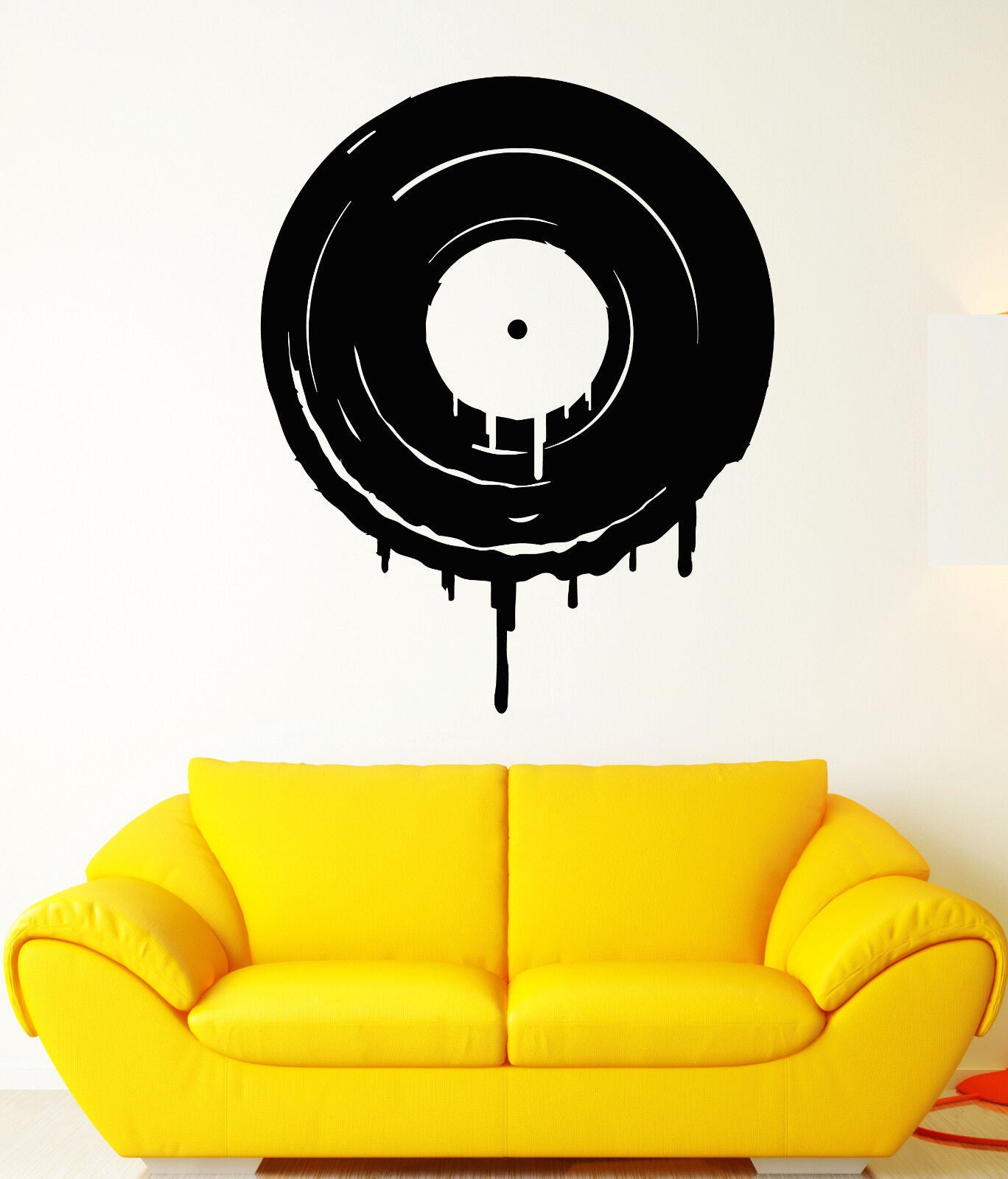 Vinyl Wall Decal Records Disk Retro Style Music Lover Stickers (1679ig)