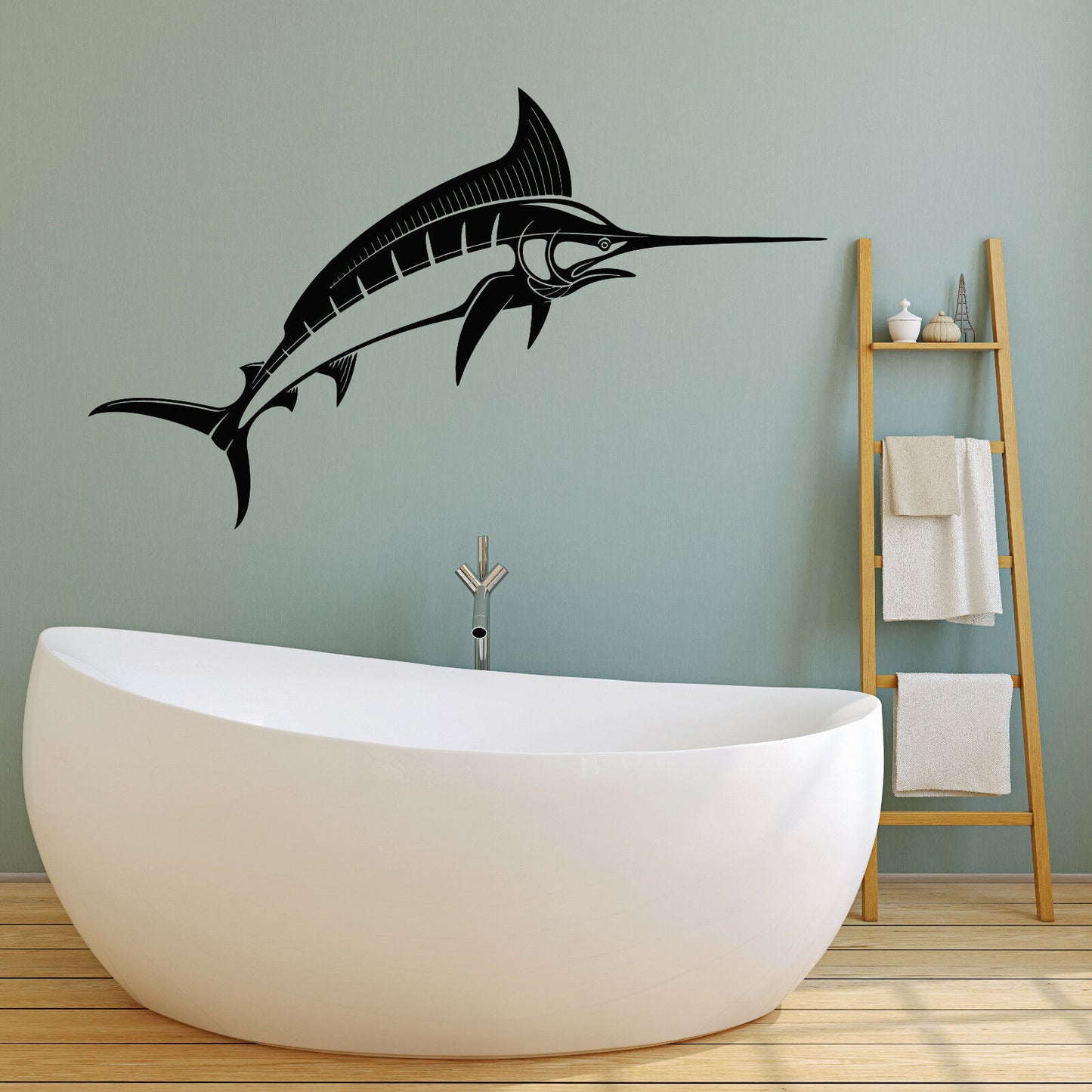 Vinyl Wall Decal Swordfish Sea Fish Fishing Store Stickers (1732ig)