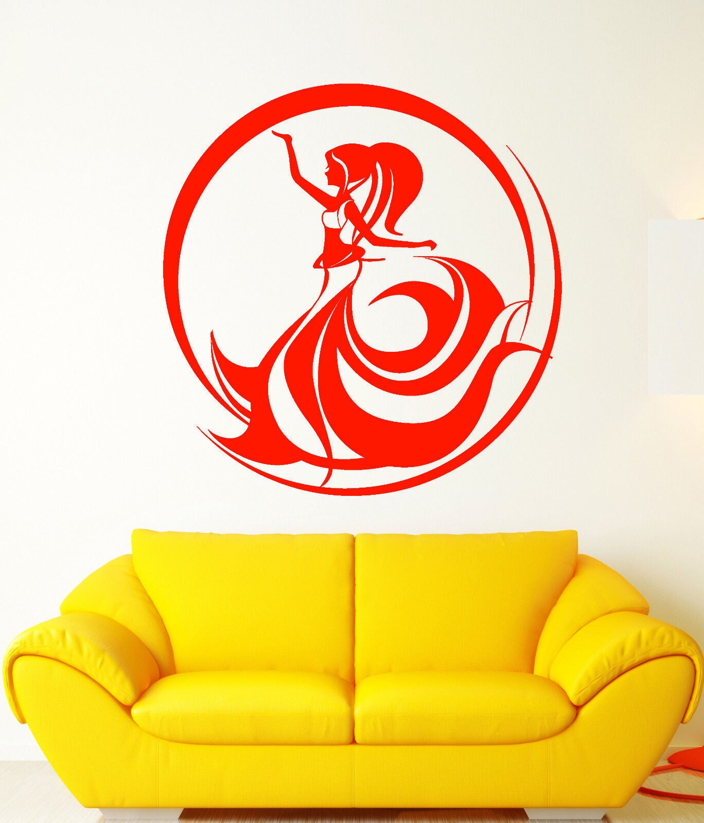 Vinyl Wall Decal East Arabic Belly Dance Dancer Girl Abstract Stickers (2156ig)
