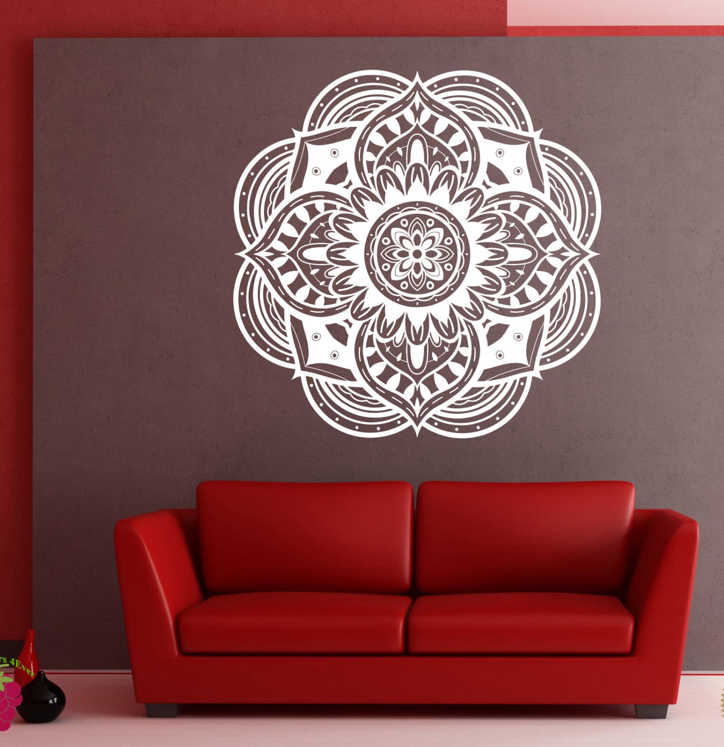 Vinyl Wall Decal Stickers Circle Ornament Mandala Meditation Decor (n861)