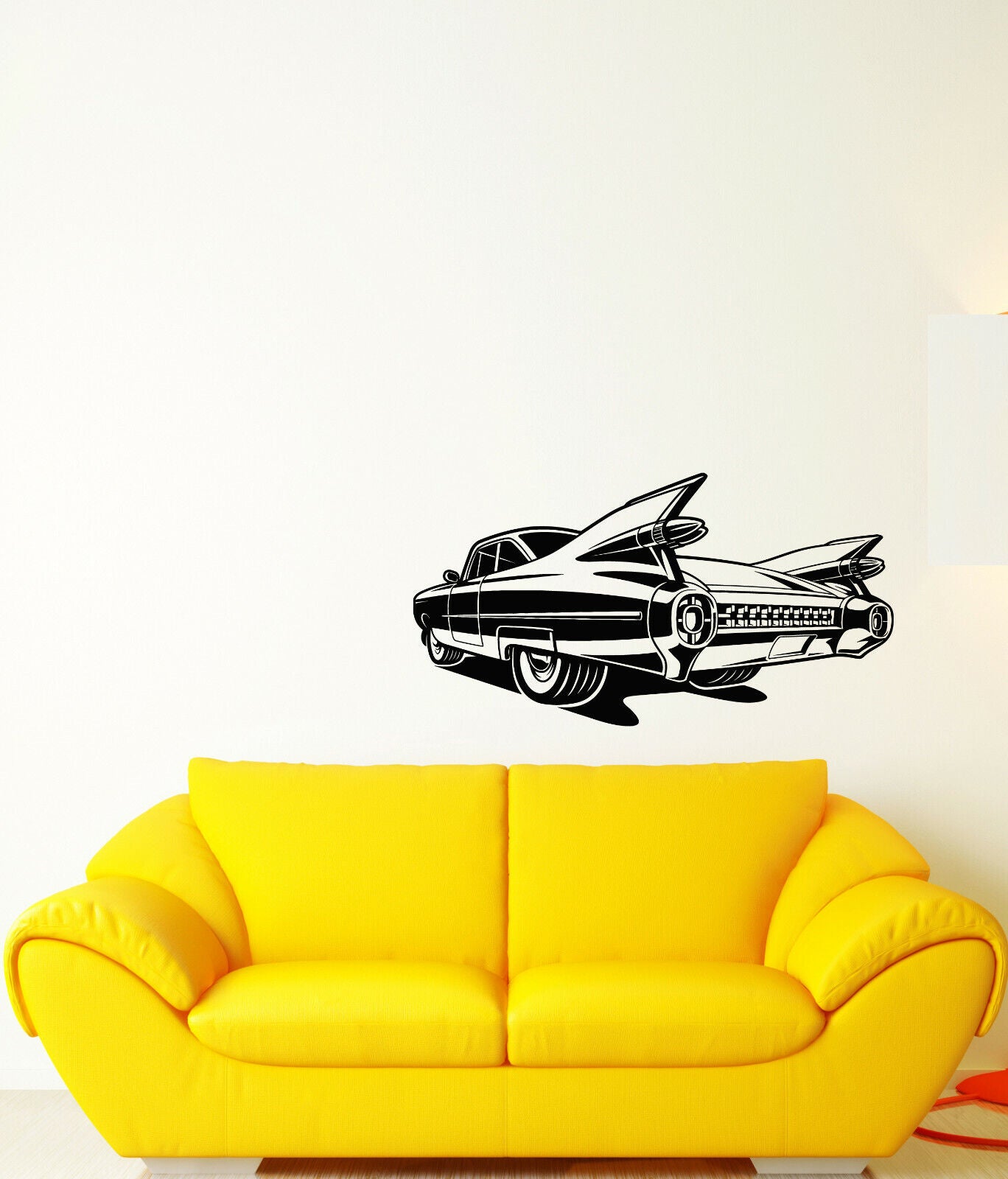 Autocollant mural en vinyle rétro, Service de voiture, atelier automobile, décor de Garage (3740ig)