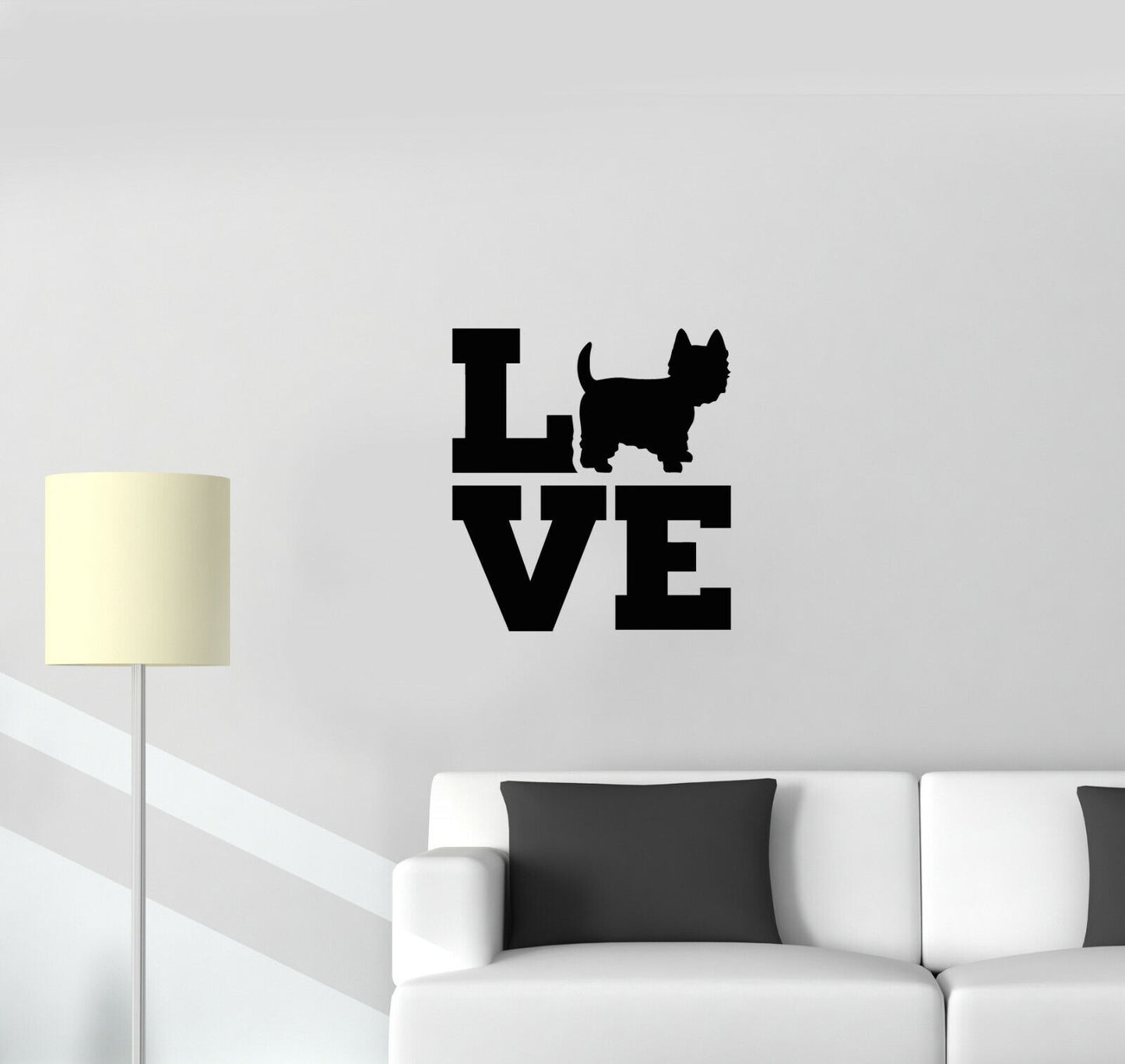 Autocollant mural en vinyle, citation de mot d'amour, animalerie, maison, autocollants d'animaux (3759ig)