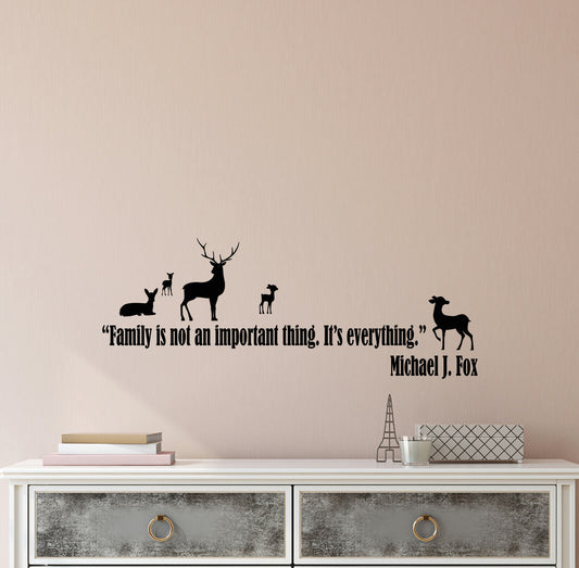 Vinyl Wall Decal Stickers Motivation Quote Words Family Important 4166ig