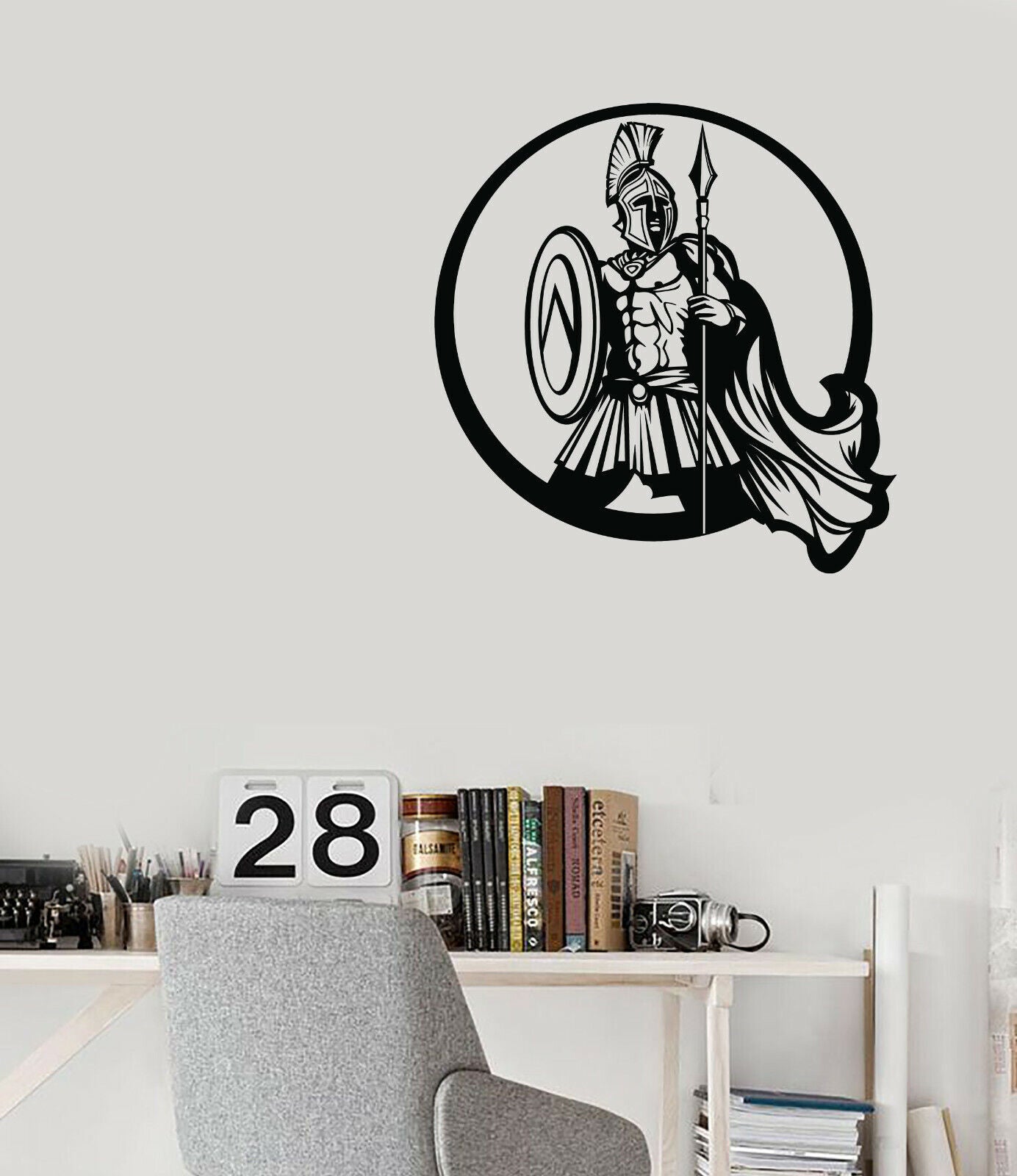 Vinyl Wall Decal Spartan Roman Trojan Gladiator Greek Warrior Stickers (n1616)