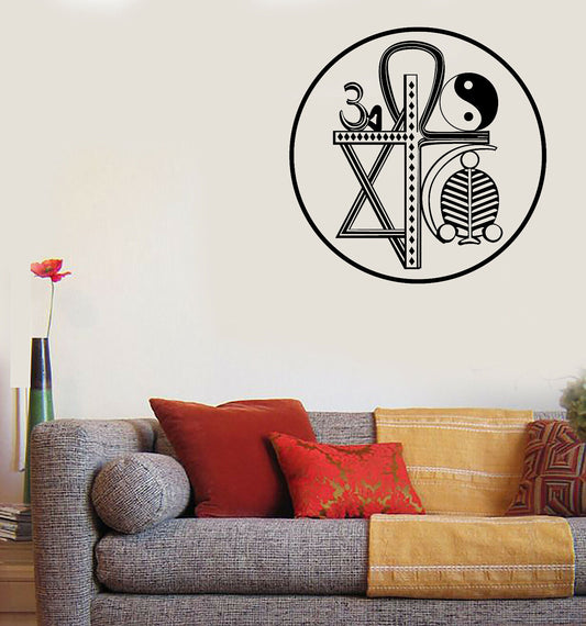 Vinyl Wall Decal Universal Religions Religious Symbols World Peace (n1695)