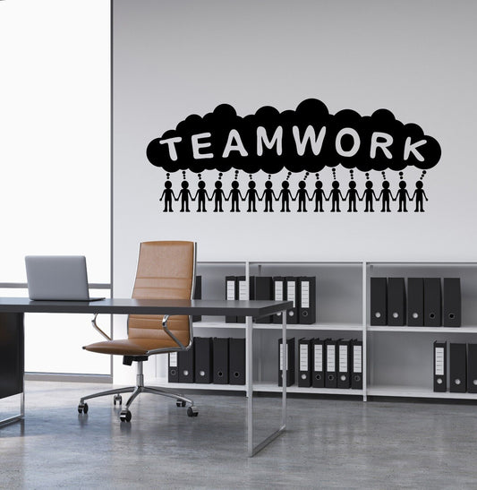 Wandtattoo Teamwork Logo Business Worker Vinyl Home Office Dekor Aufkleber 4342ig