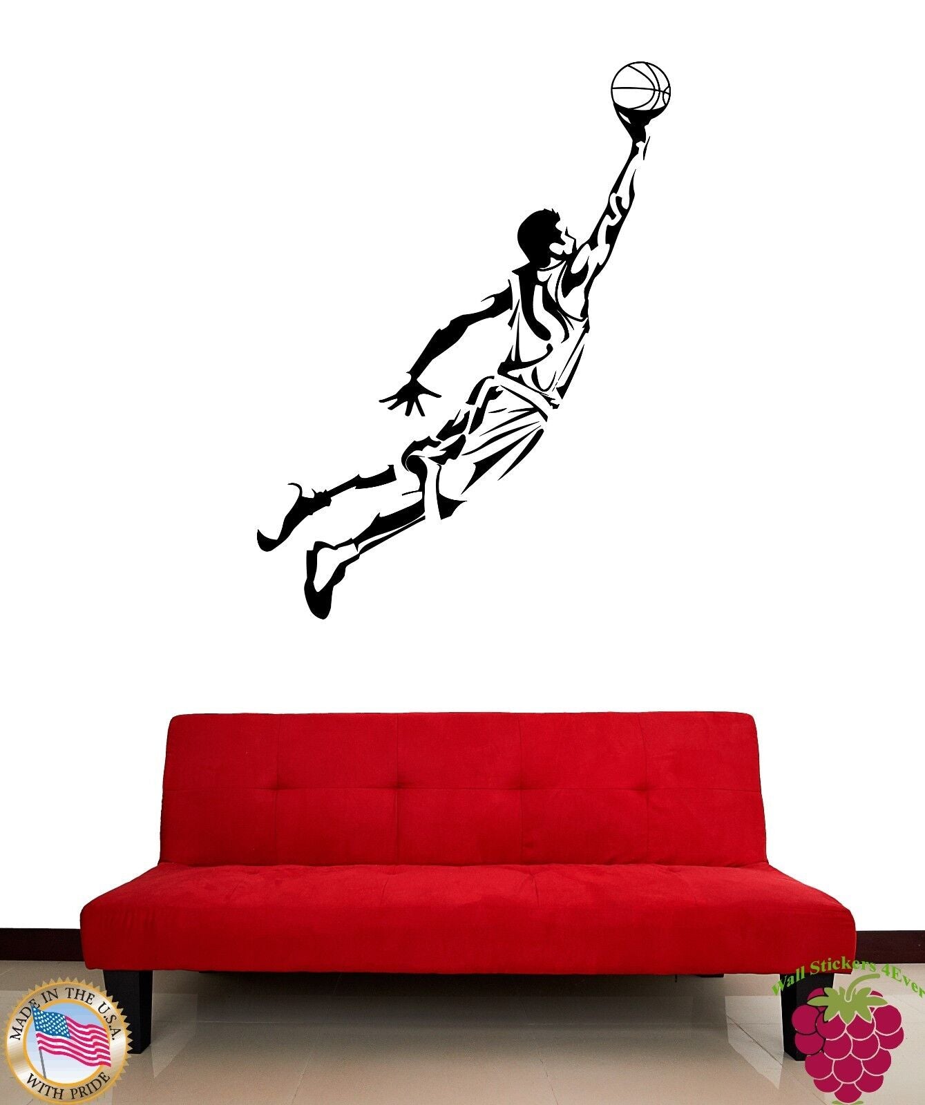 Wall Sticker Vinyl Decal Basketball Sport Living Room Bedeoom (z1605)