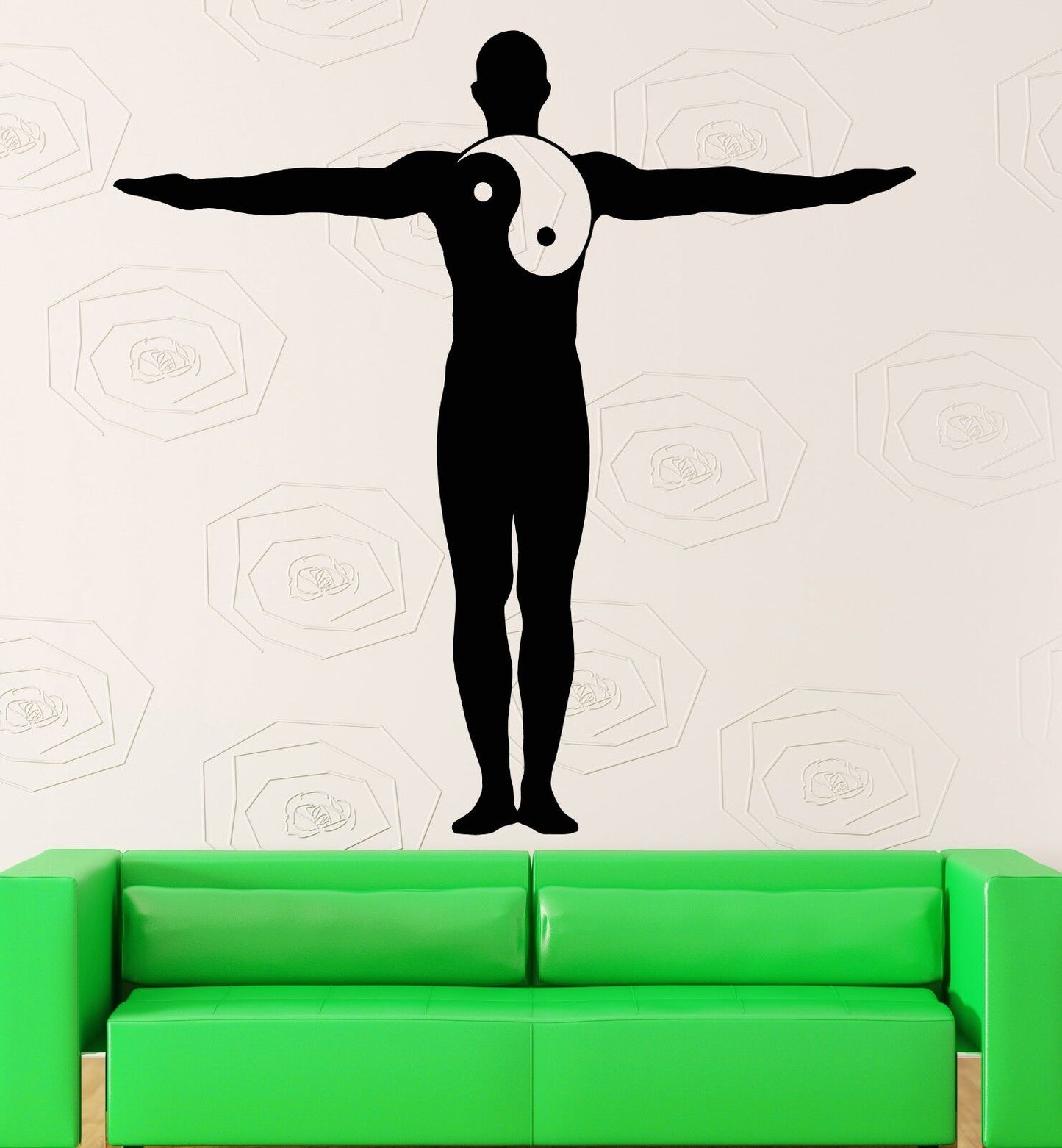 Wall Sticker Vinyl Decal Yin Yang Yoga Meditation Zen Symbol Decor (z1030m)