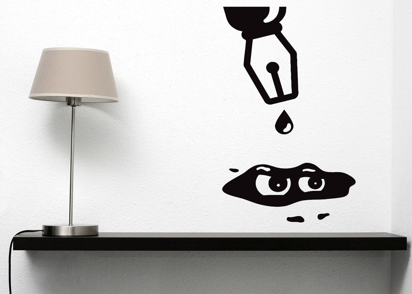 Wall Sticker Vinyl Decal Funny Pen Ink Droplet With Eyes (n141)
