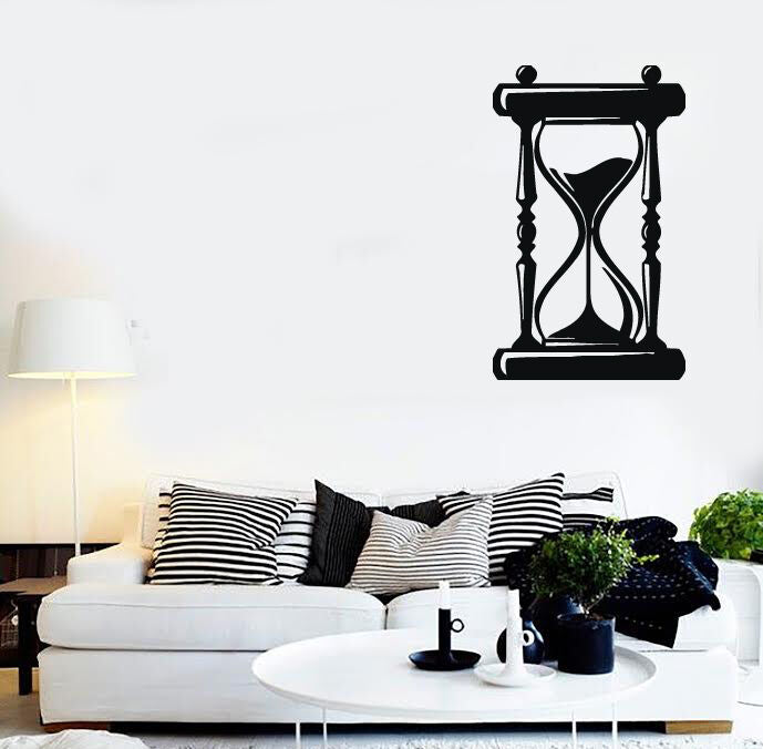 Autocollant mural article Vintage sablier temps sable vinyle autocollant (n489)