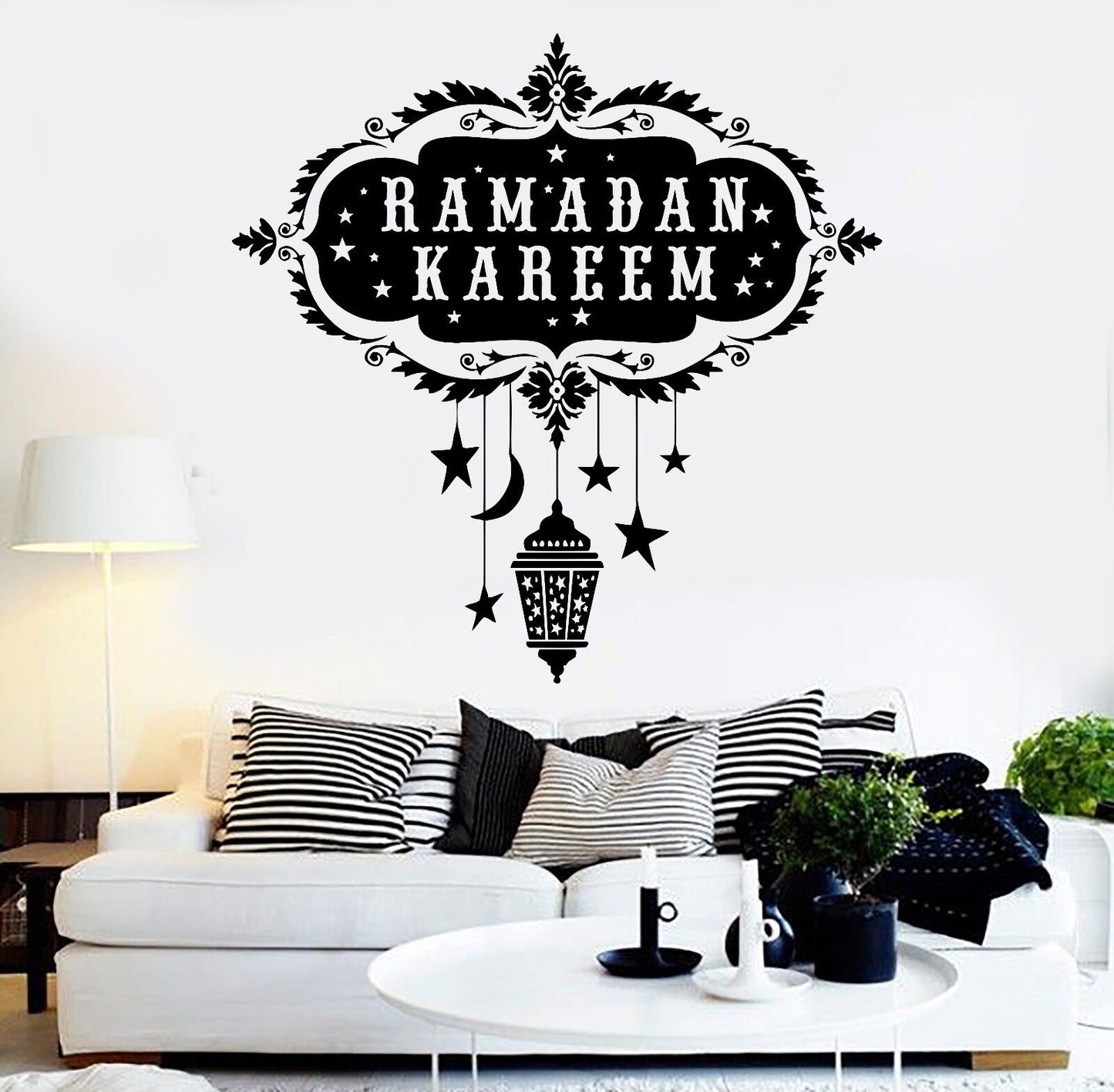 Wandaufkleber aus Vinyl, Ramadan Kareem, arabische Kunst, Islam, muslimische Aufkleber (243ig)