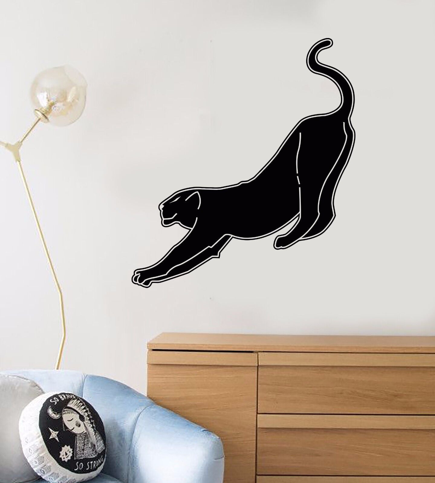 Vinyl Wall Decal Panther Predator Animal Tribal Stickers Mural (601ig)