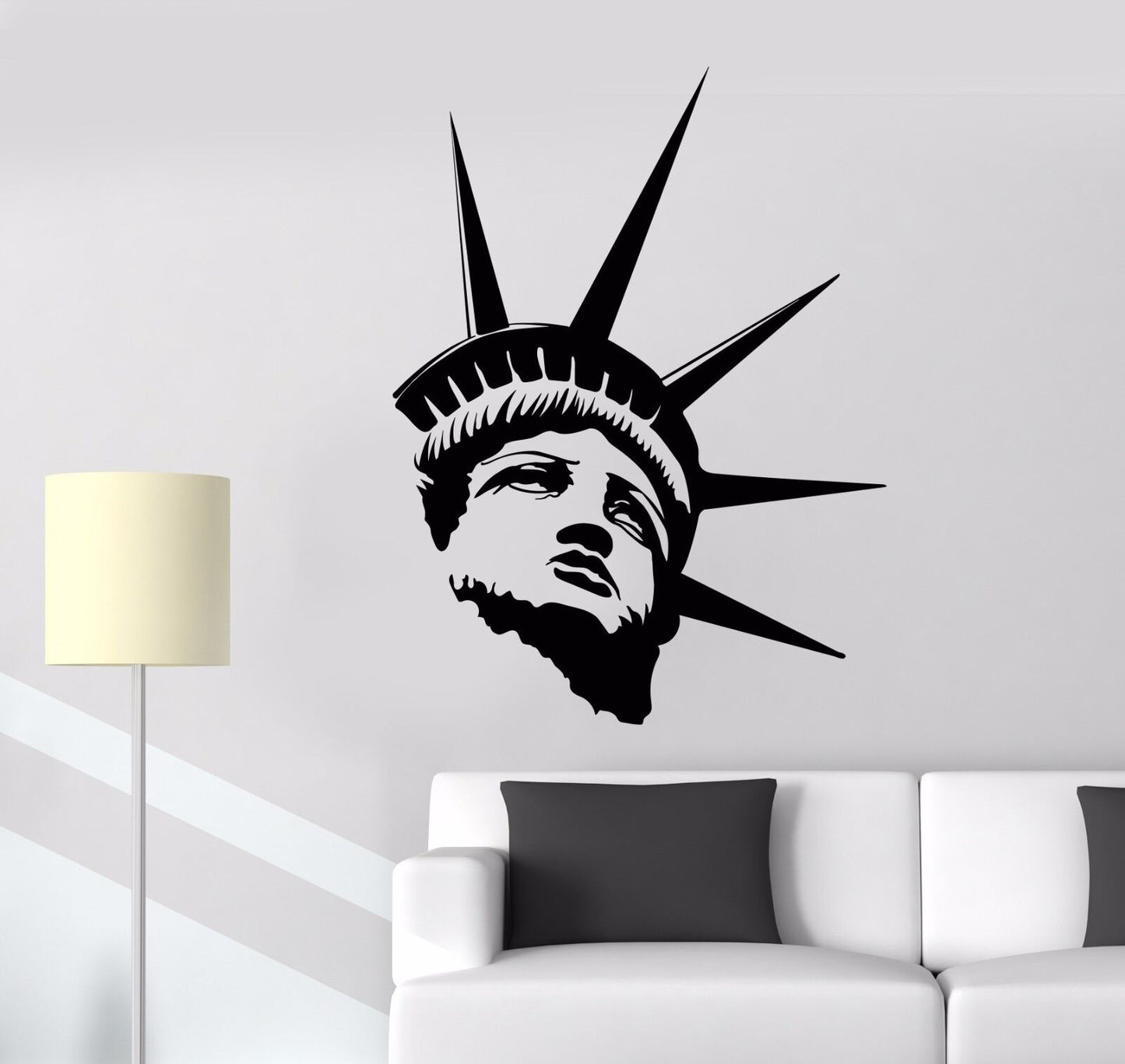 Wandtattoo Freiheitsstatue aus Vinyl, New York, USA, Reiseaufkleber (953ig)
