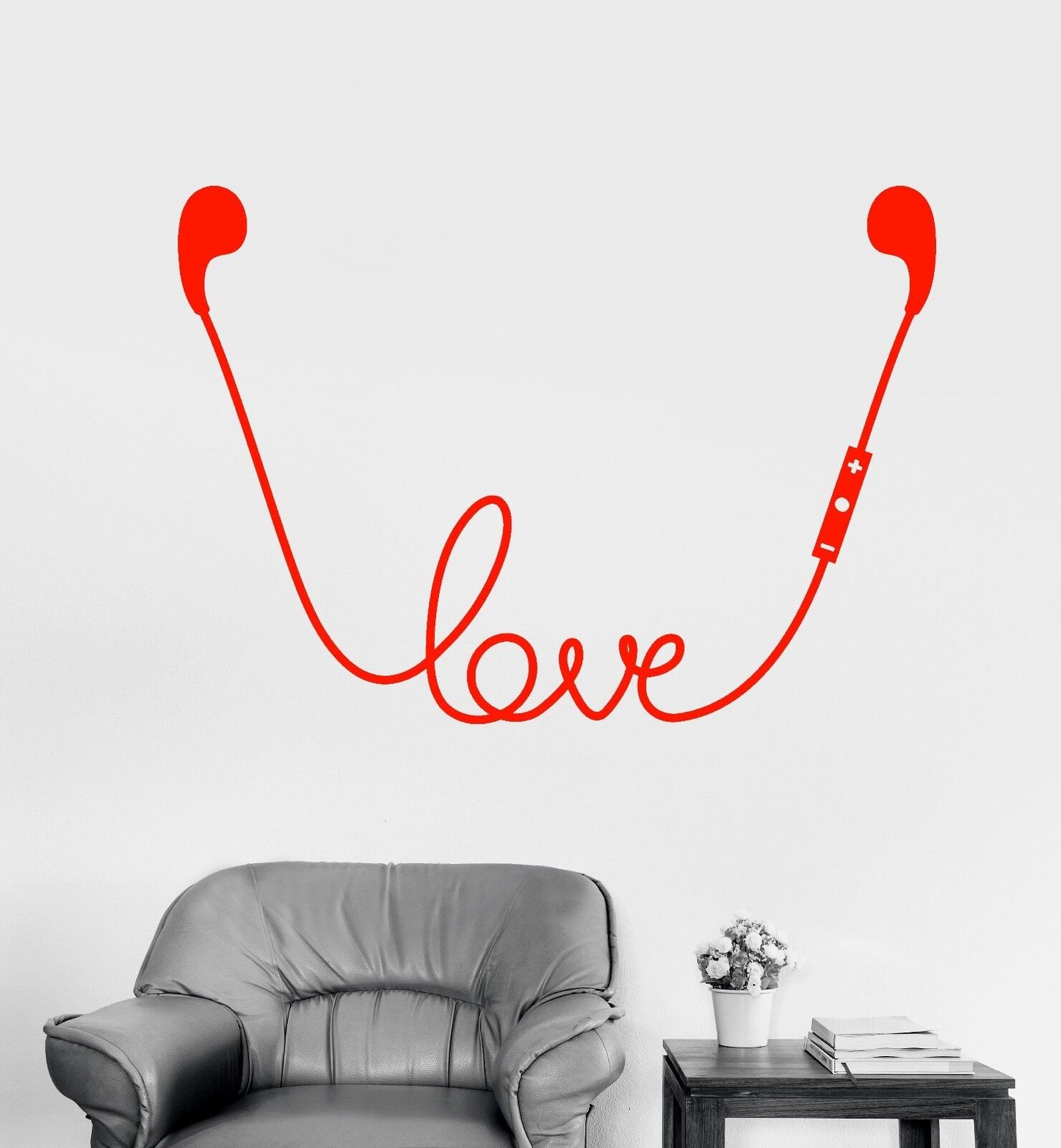 Vinyl Wall Decal Headphones Music Lovers Teen Room Decor Stickers (1047ig)