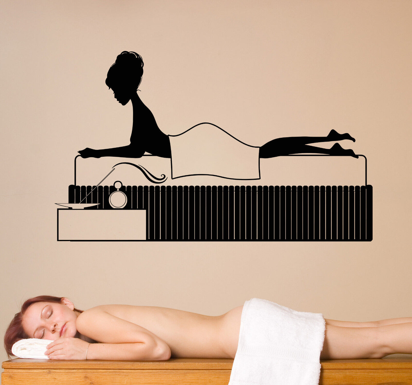 Vinyl Wall Decal Spa Massage Center Woman Beauty Health Stickers (1331ig)