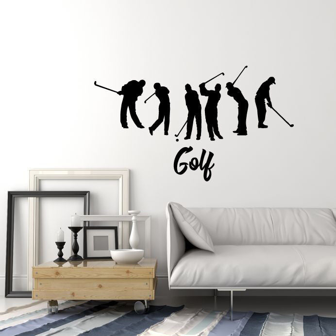 Autocollant mural en vinyle avec logo de club de golf, autocollants de joueur de jeu (3285ig)