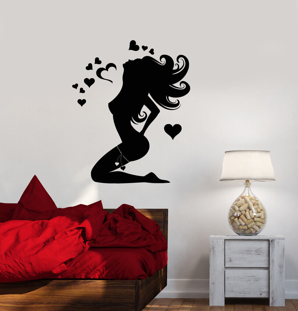 Autocollant mural en vinyle décapant, autocollants de danse de strip-tease de fille nue Sexy (3761ig)