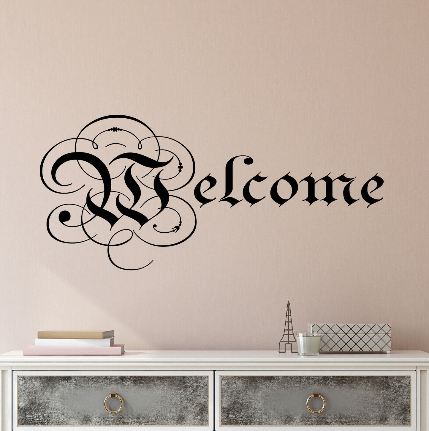 Autocollant mural en vinyle, étiquette de bienvenue, de vœux, citation de mot, décoration de maison (3856ig)