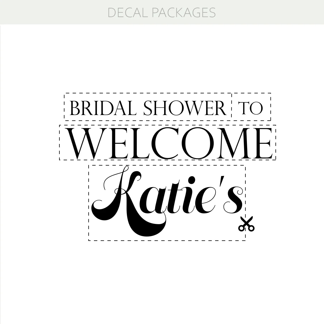 Custom Bridal Shower Welcome Mirror Decal – Personalized Vinyl Sticker with Bride’s Name w033