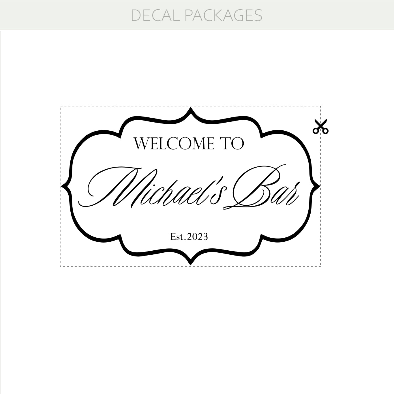 Welcome to the Bar Sign Decor Vinyl Decal – Personalized Sticker with Custom Name & Est. Year Man Cave Decoration w58
