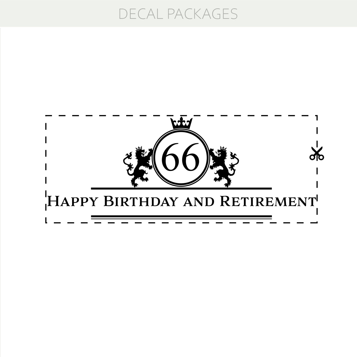 Happy Birthday & Retirement Personalized Vinyl Decal – Custom Name & Age Celebration Decor w78