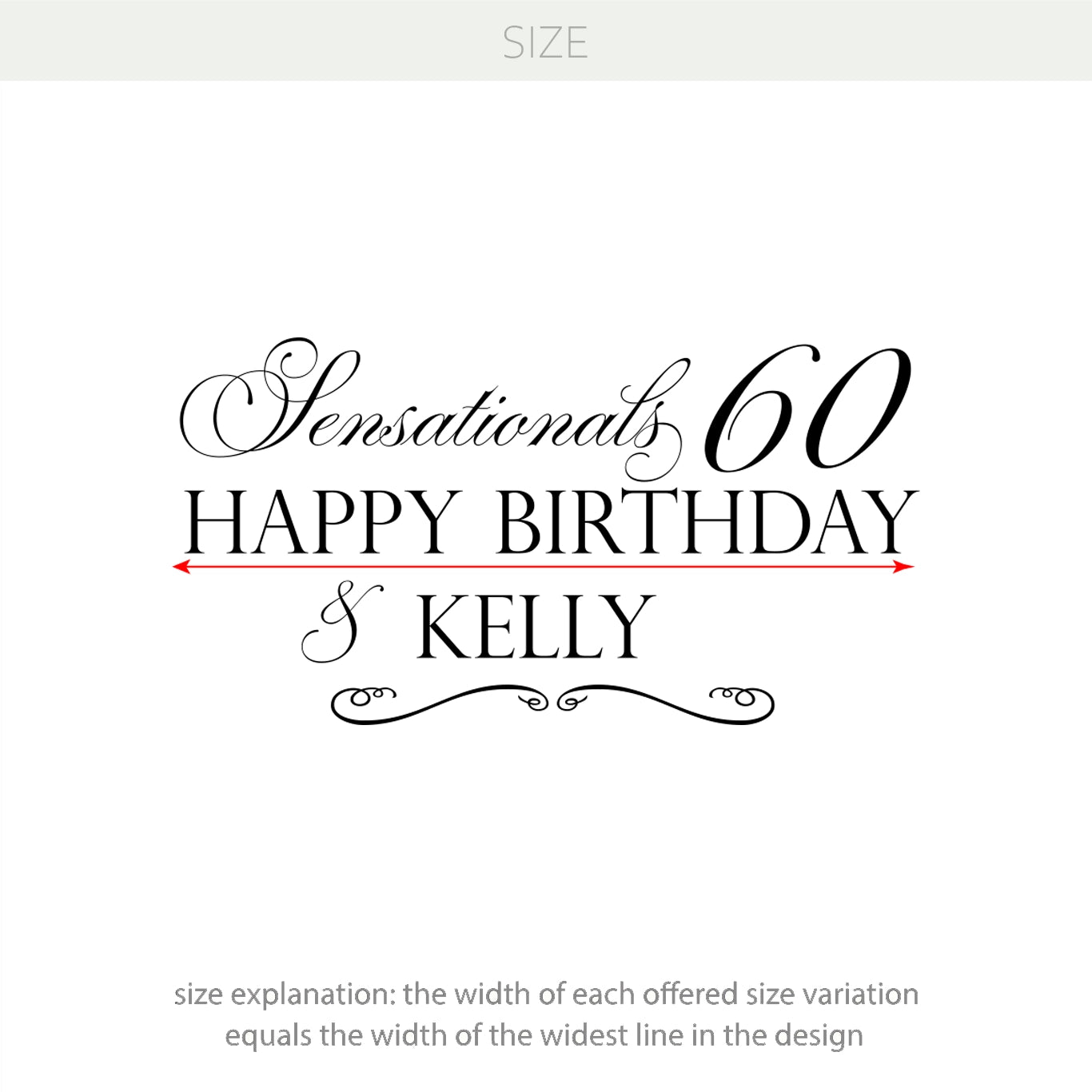 Happy 60th Birthday / 60th Anniversary Personalized Vinyl Decal – Custom Name & Age Celebration Decor w75