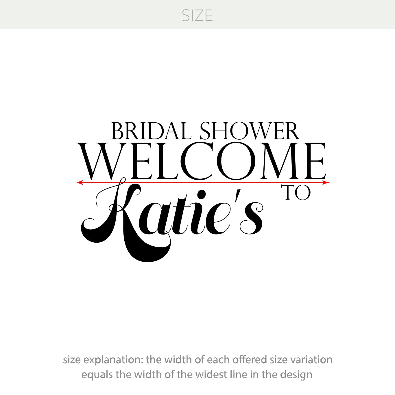 Custom Bridal Shower Welcome Mirror Decal – Personalized Vinyl Sticker with Bride’s Name w033