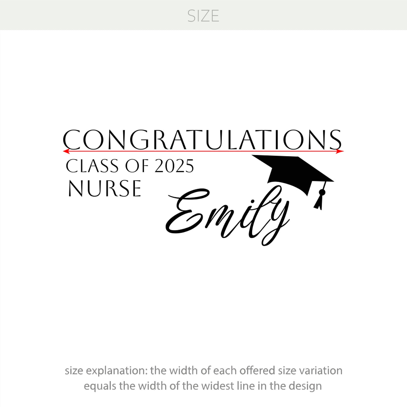 Congratulations Nurse Class of 2025 Personalized Vinyl Decal – Custom Name Graduation Decor w74