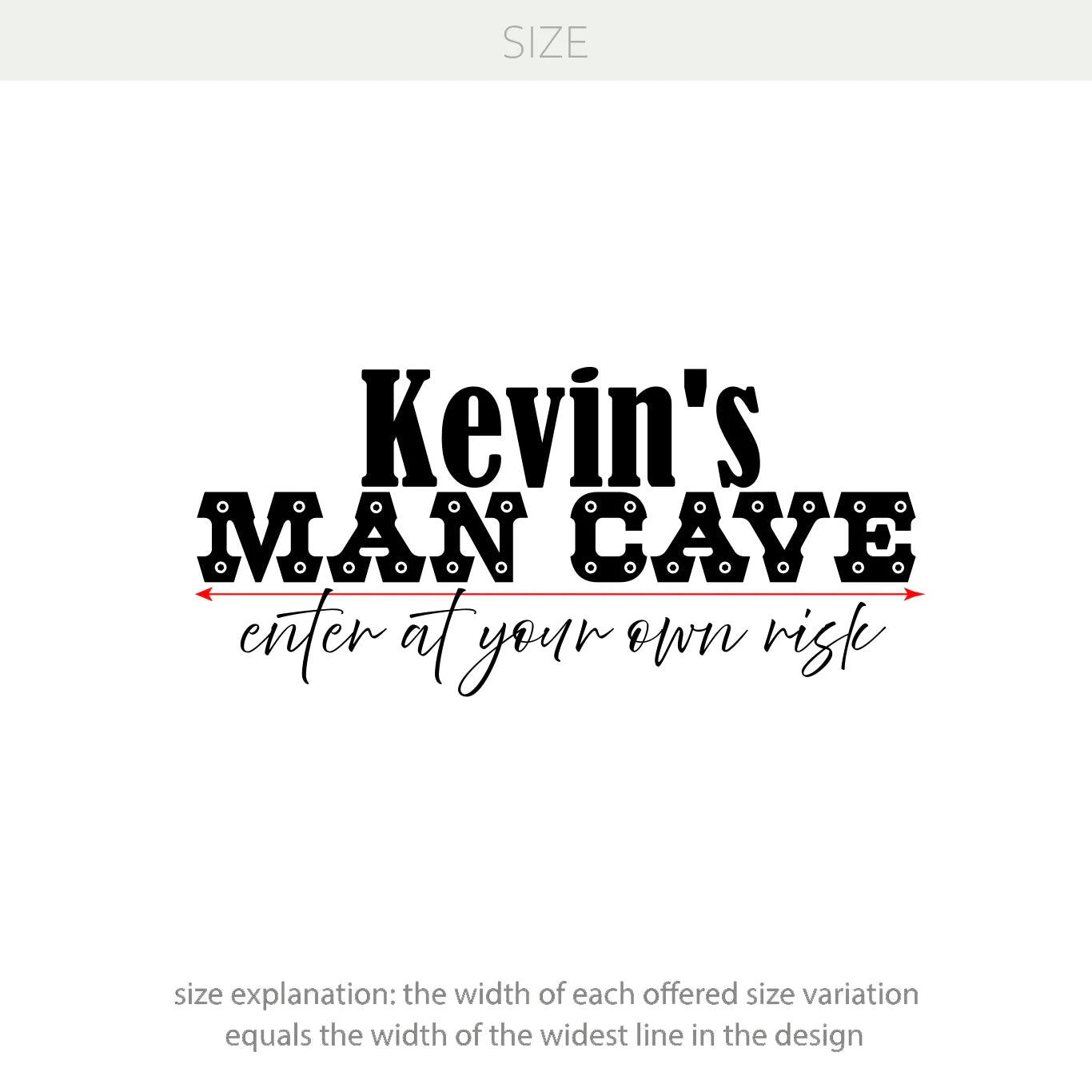 Man Cave Personalized Name Chain Theme Vinyl Wall Decal – Custom Metal & Industrial Style Decor w034