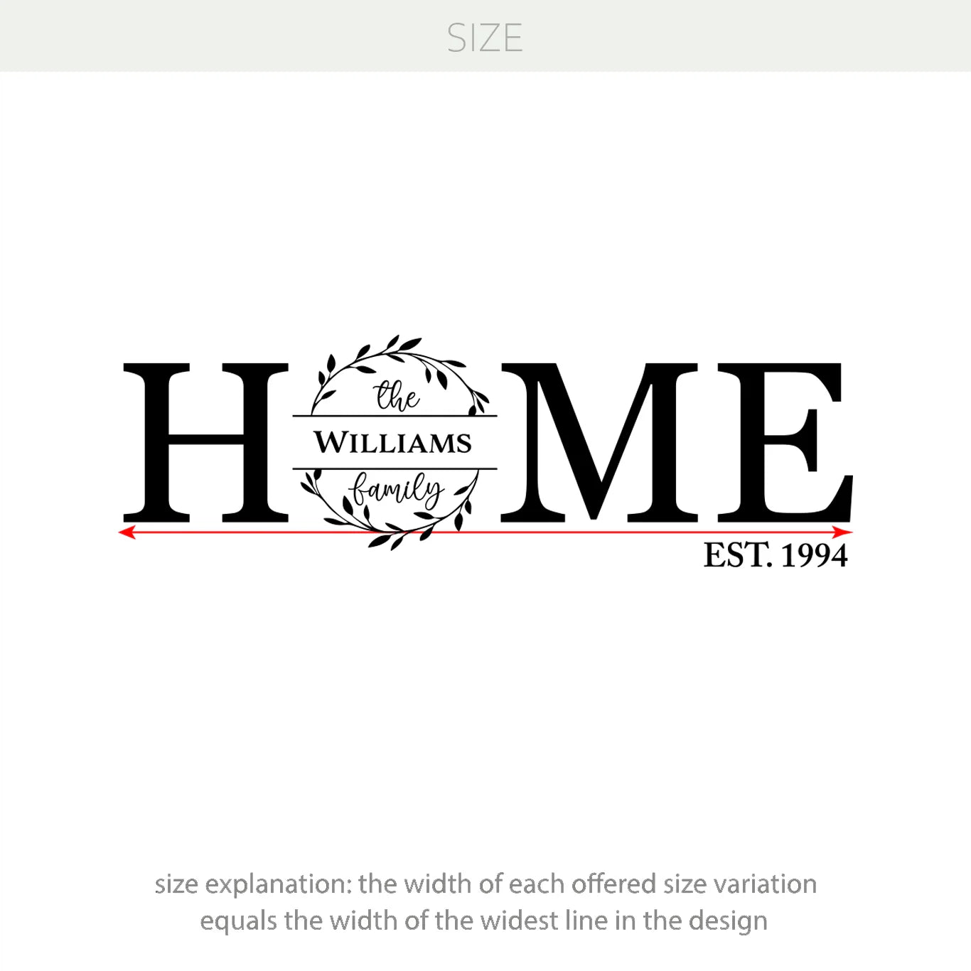 Home Personalized Vinyl Decal – Custom Last Name & Est. Year Wall Sticker Wreath w047