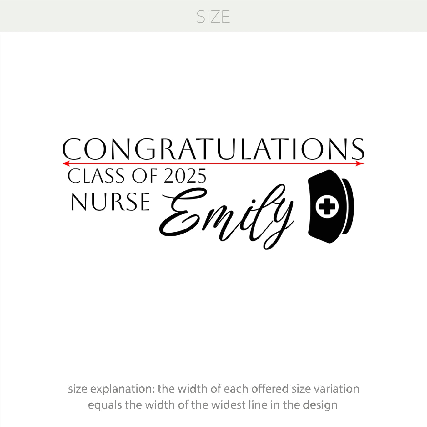 Custom Nurse Graduation Vinyl Decal – Personalized Congratulations Class of 2025 Party Decoration w80