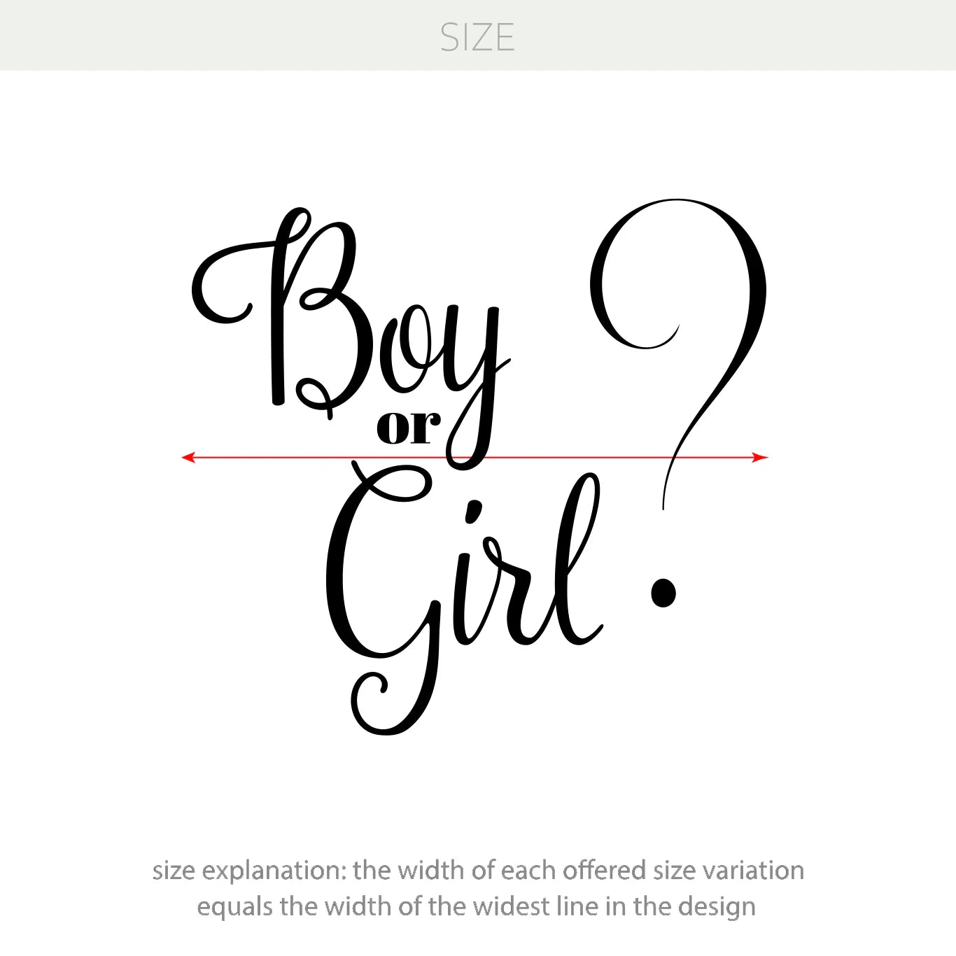 Boy or Girl? Vinyl Decal – Gender Reveal Party Decor & Baby Shower Sign Backdrop Decoration Sticker w037