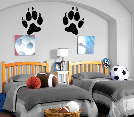 WOLF PAW PRINTS DECOR Wall MURAL Vinyl Art Sticker M120