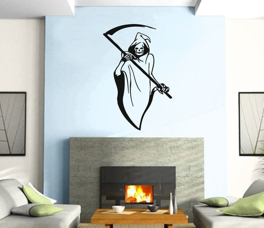 Scytheman Death Tribal Decor Mural Urban Art Wall Art Decor Vinyl Sticker z366