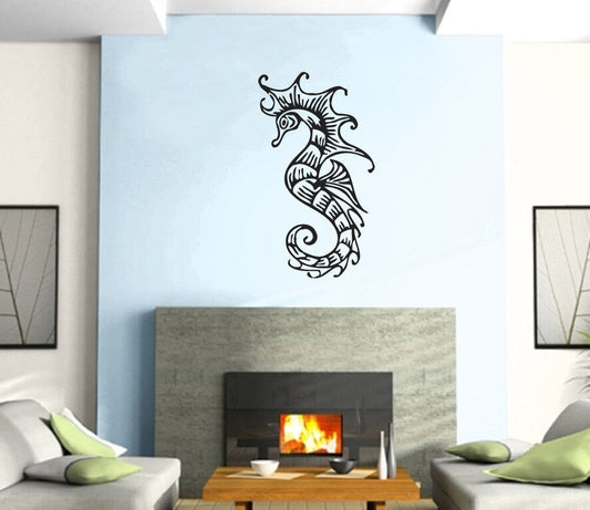 Hippocampe océan Marine décor Mural Art décor vinyle autocollant z379