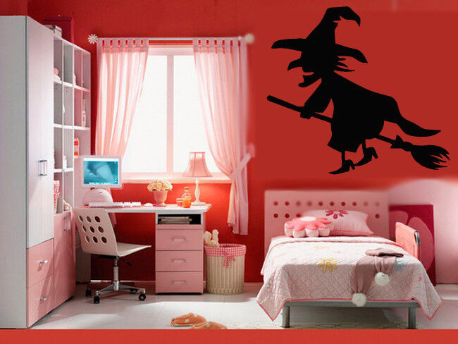 Witch Horror Scary Fairytale Kids Funny Mural Wall Decor Vinyl Sticker (z766)