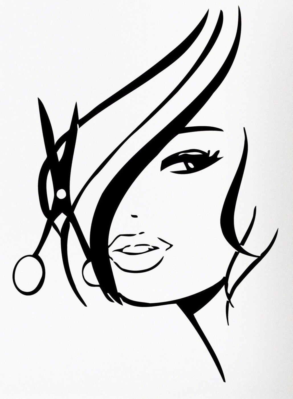 Vinyl Decal Wall Sticker Hair Beauty Salon Barbershop Hot Girl Teen Woman (z736)