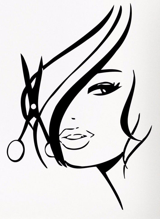 Vinyl Decal Wall Sticker Hair Beauty Salon Barbershop Hot Girl Teen Woman (z736)