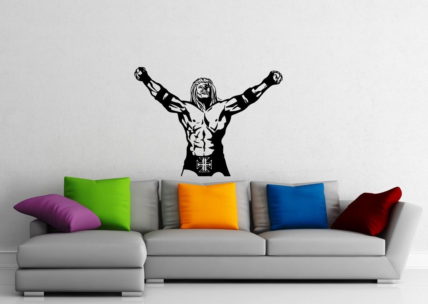 Wall Stickers Vinyl Decal Wrestler Warrior Martial Arts Strong Fighter ig1700