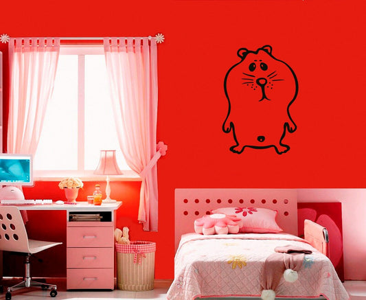 Wall Stickers Vinyl Decal Nursery Hamster Animal Funny Cartoon For Kids ig1696