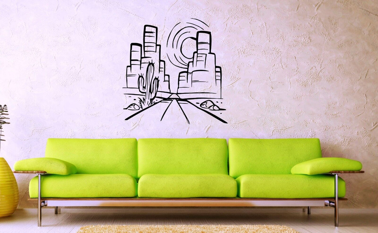 Wall Stickers Vinyl Decal Grand Canyon Cactus Road Nature Desert ig1666