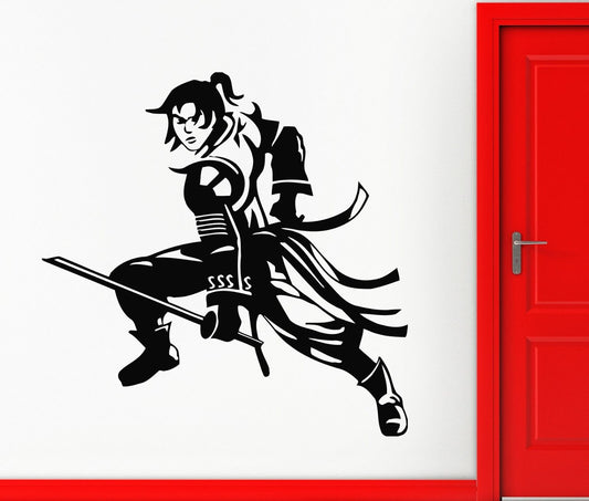 Wall Stickers Vinyl Decal Samurai Japan Anime Manga Warrior Kids Room (ig1662)