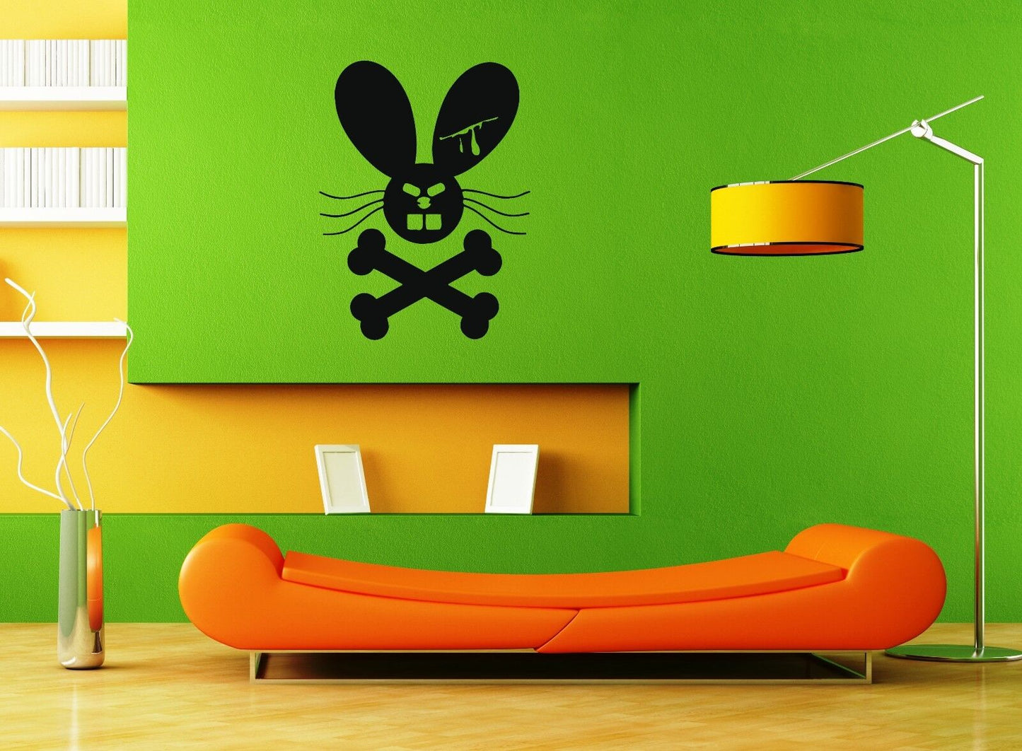 Wall Stickers Vinyl Decal Angry Rabbit Bone Death ig1619