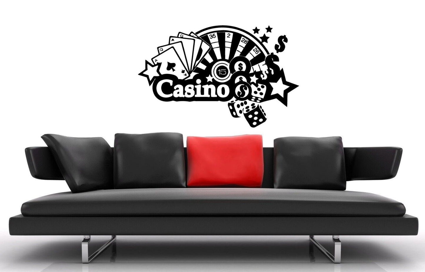 Wall Stickers Vinyl Decal Casino Roulette Gambling Poker ig1616