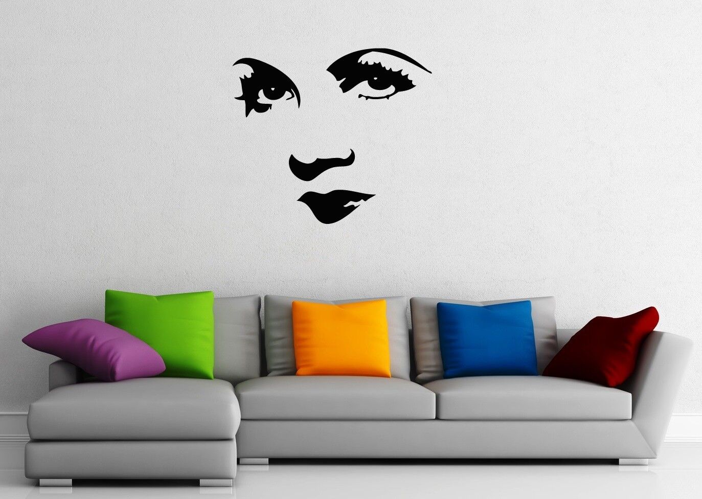 Wall Stickers Vinyl Decal Beautiful Woman's Face Lips Look Sexy Girl ig1599