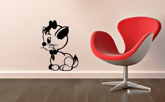 Wall Stickers Vinyl Decal Kitten Cat Animal Pet For Kids Nursery ig1577