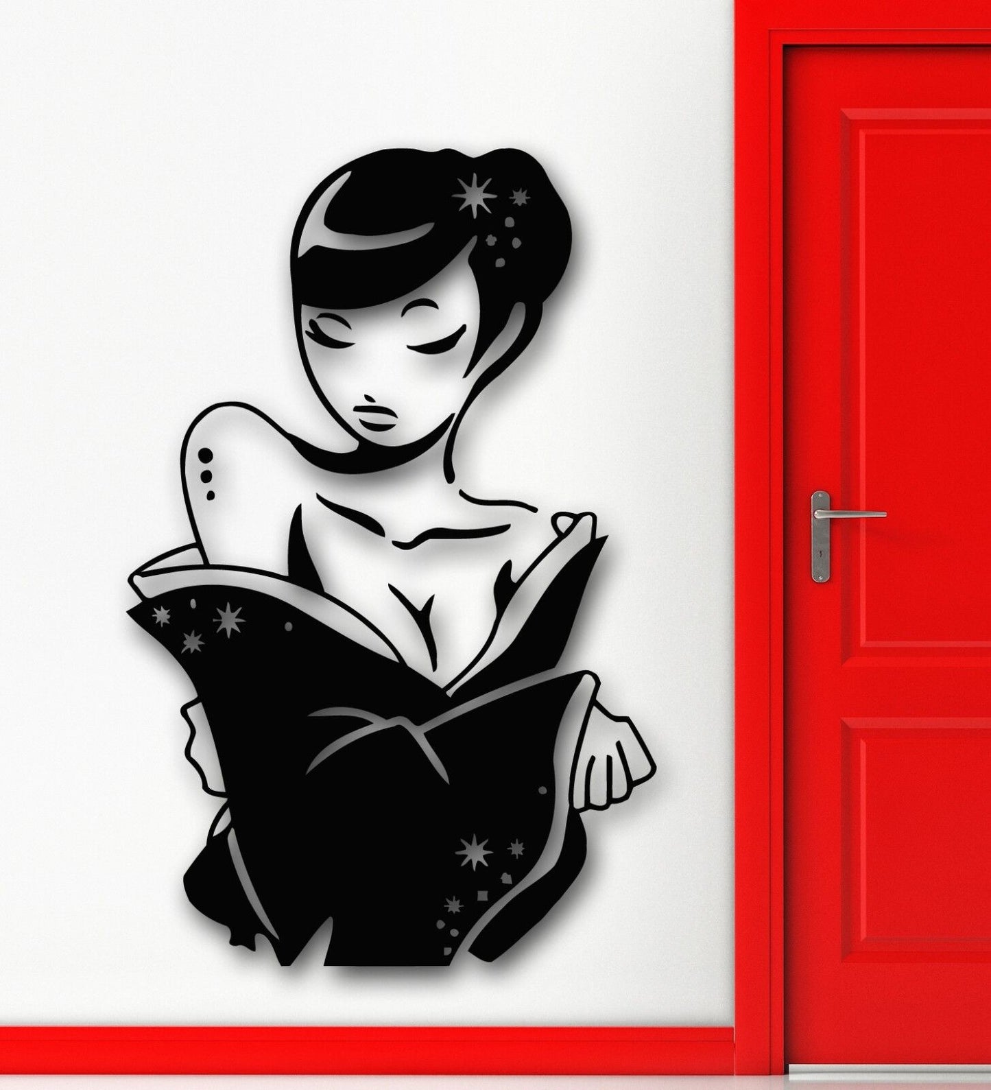 Wall Stickers Vinyl Decal Oriental Geisha Woman Beautiful Hot Sexy Girl (ig1565)