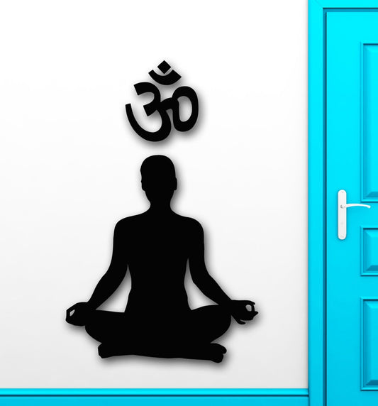 Wall Stickers Vinyl Decal Mantra Om Hindu Sanskrit Meditation Health (ig1561)